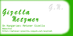 gizella metzner business card